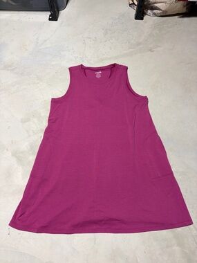 Wool& Magenta Sleeveless Dress with pockets 2X